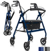 Light Rollator with Seat — Lightweight 4-Wheel Walker for Adults