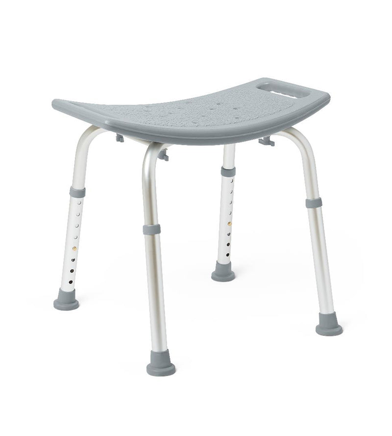 Medline Aluminum Bath Bench, No Back, Retail Packaging