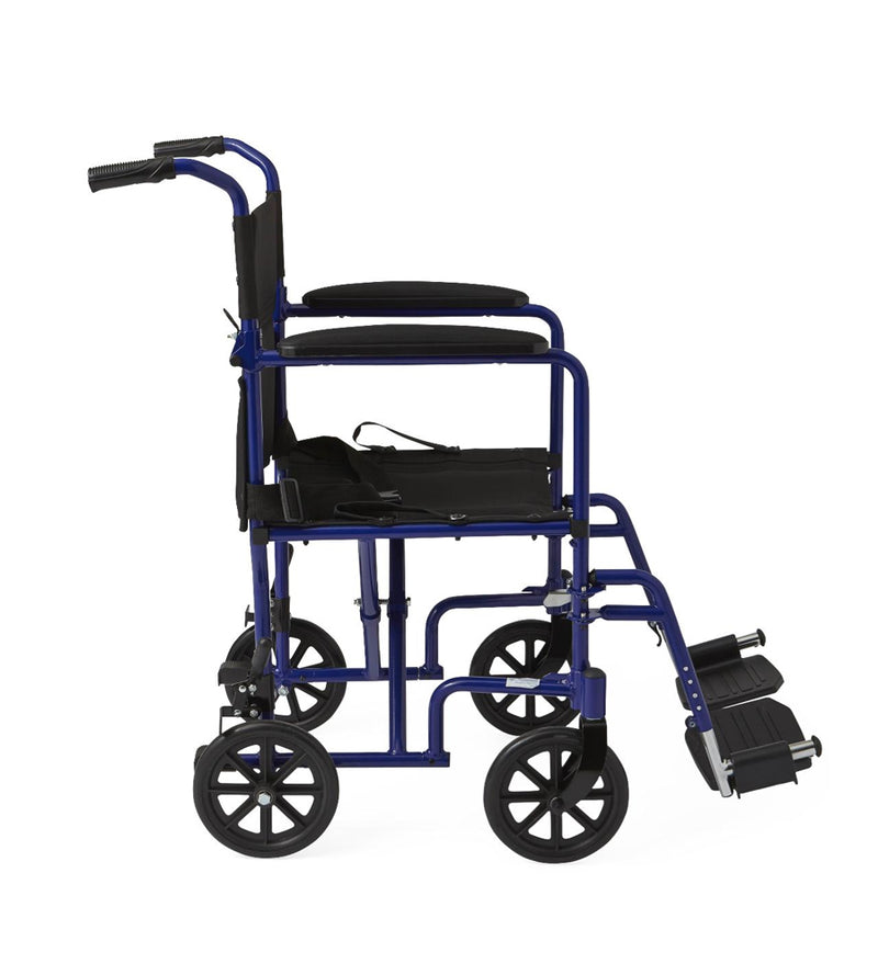 Medline Basic Aluminum Transport Chair with 8" Wheels