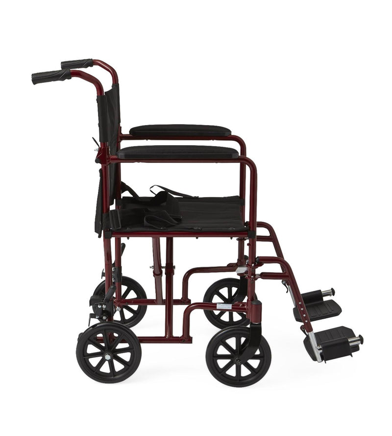 Medline Basic Aluminum Transport Chair with 8" Wheels