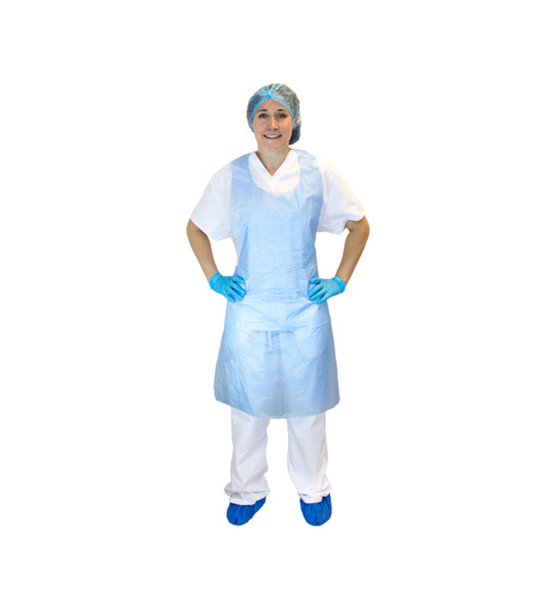 Blue Polythylene Disposable Apron