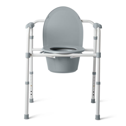 Medline Steel 3-in-1 Folding Commode 4/CS