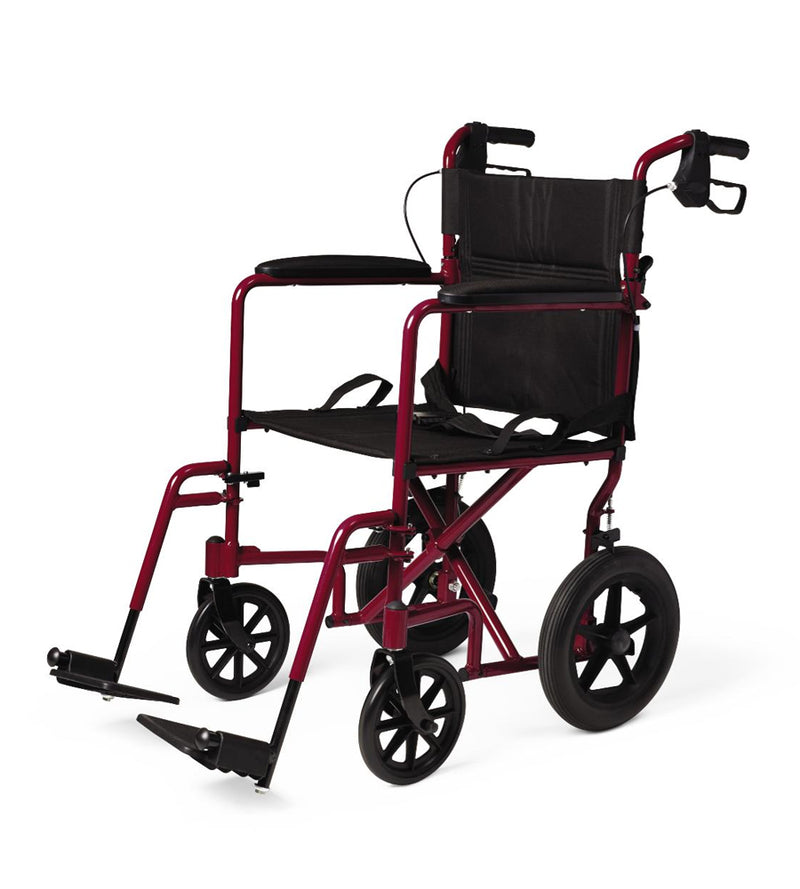 Medline Basic Aluminum Transport Chair with 12" Wheels