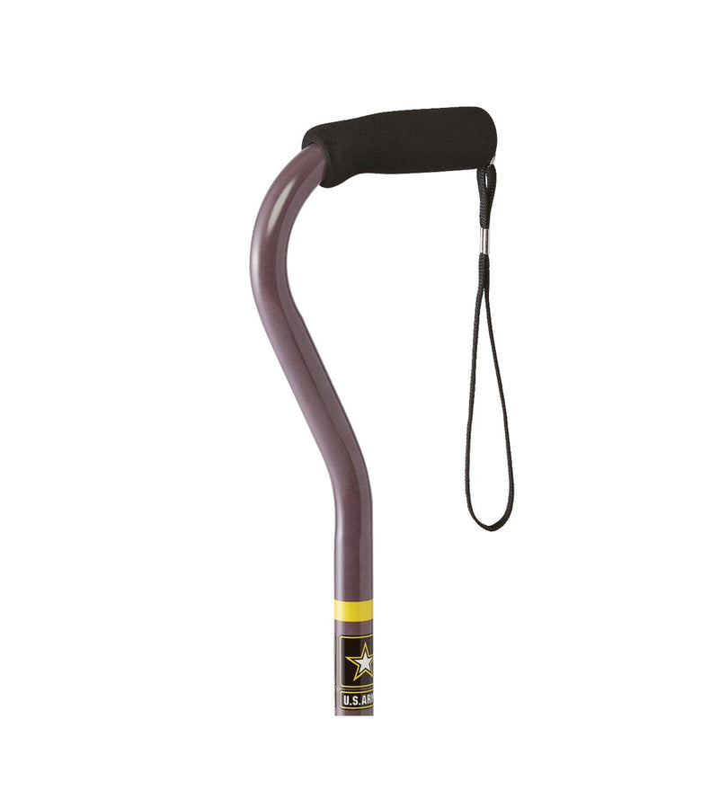 Offset Cane, Black with Army Logo