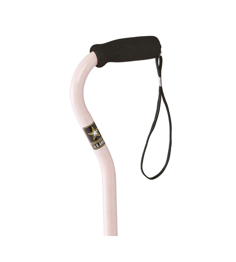 Offset Cane, Pink with Army Logo, Army Stars