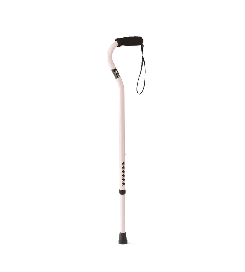 Offset Cane, Pink with Army Logo, Army Stars