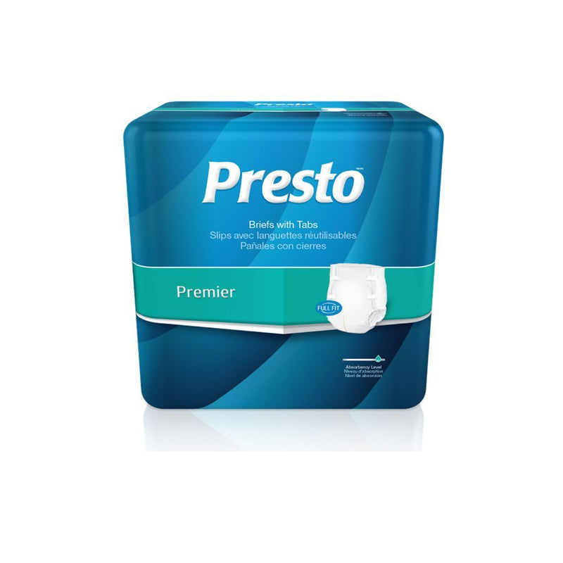 Presto Premier Briefs with Tabs, Moderate Absorbency