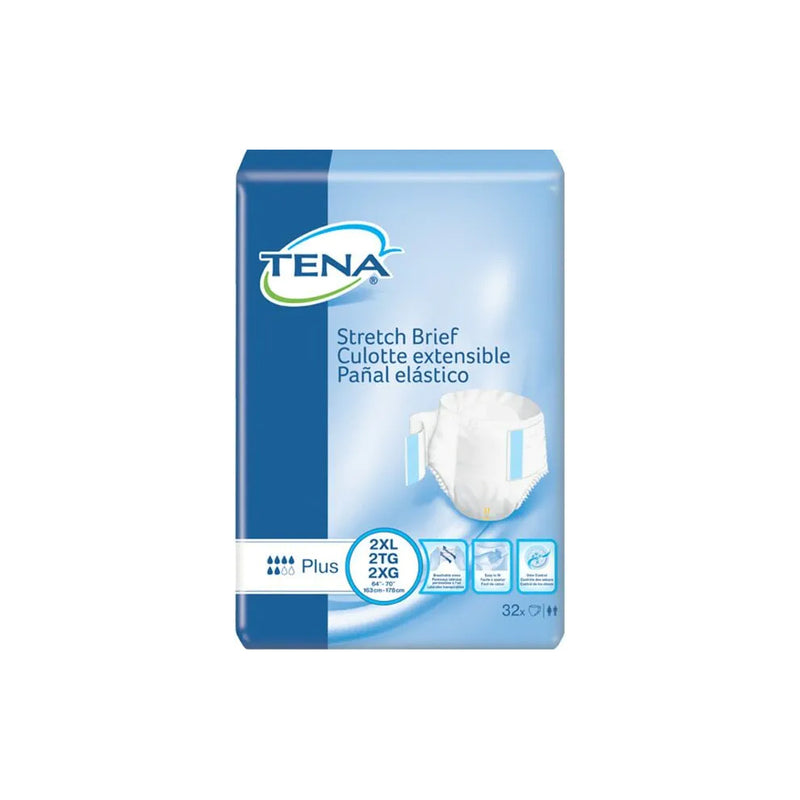 TENA Stretch Plus Incontinence Adult Diapers, Moderate Absorbency