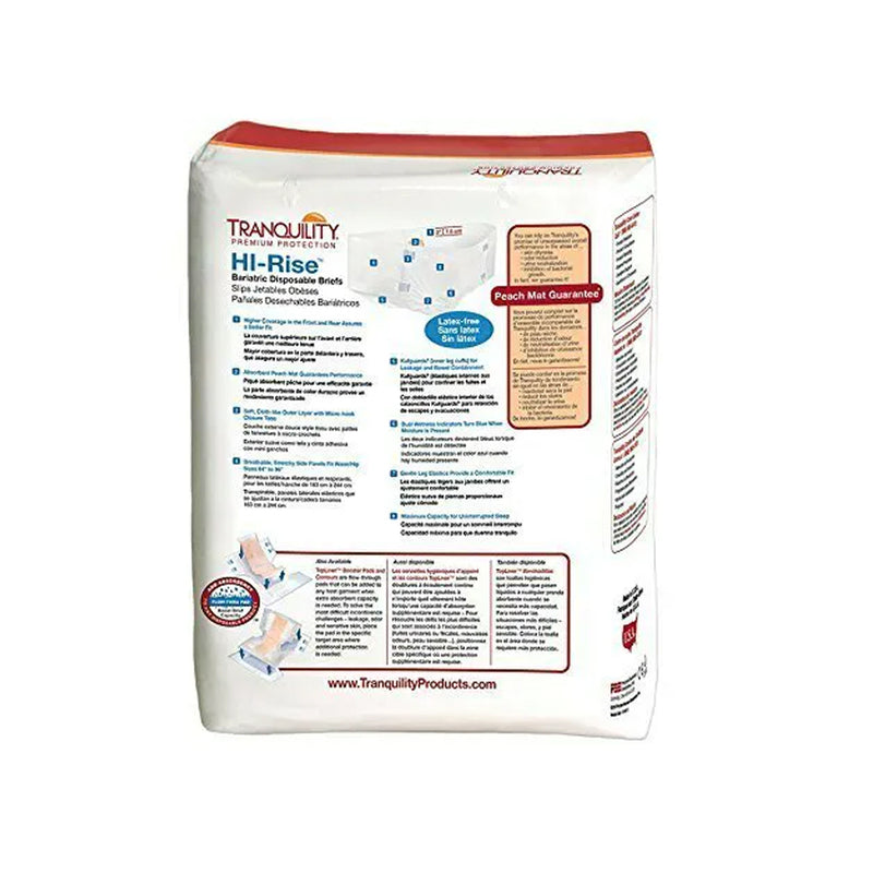 Tranquility Hi-Rise Bariatric Disposable Adult Diapers with Tabs, Maximum