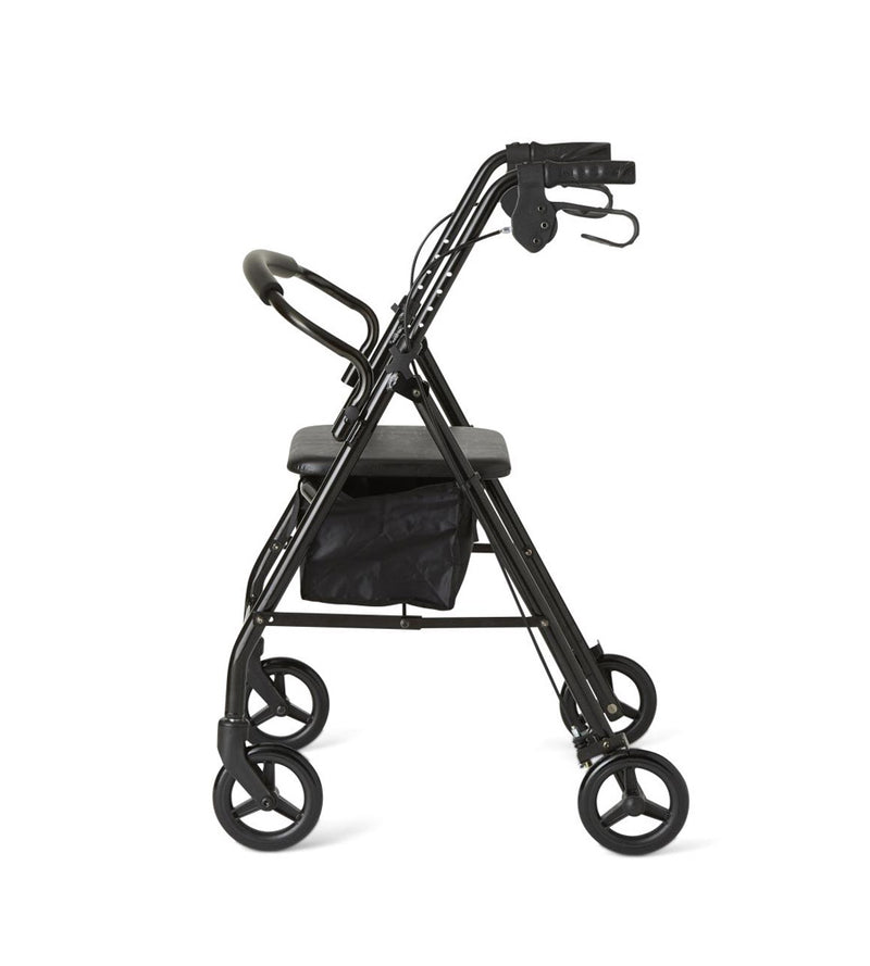 Basic Steel Rollator with 6" Wheels, Black