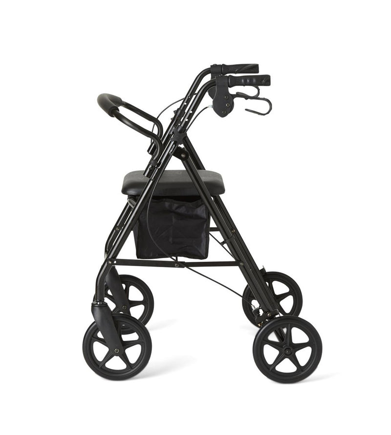 Basic Steel Rollator with 8" Wheels, Black