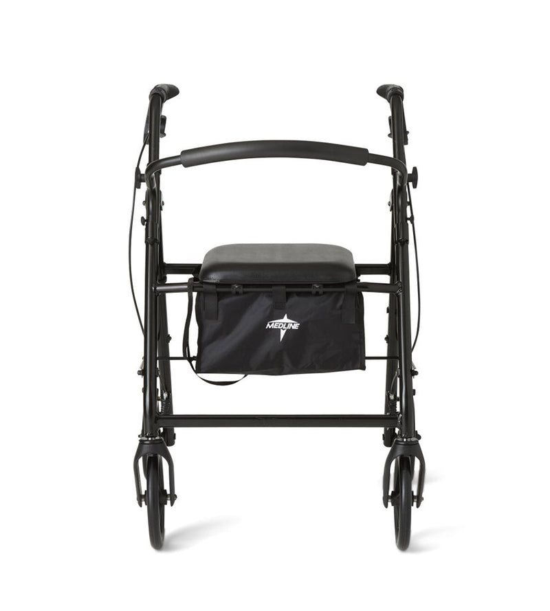 Basic Steel Rollator with 8" Wheels, Black